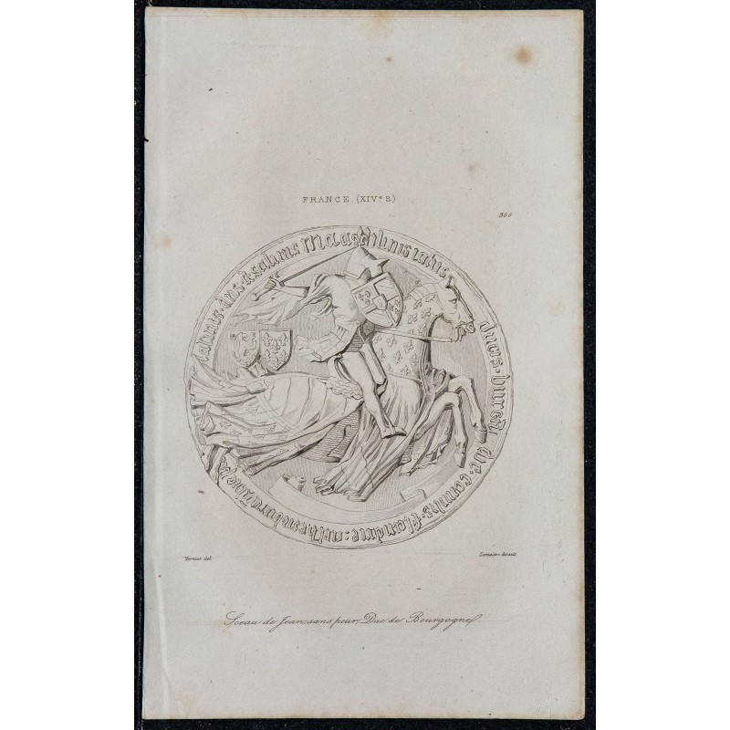 1844 - Sceau de Jean sans Peur, Duc de Bourgogne 