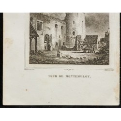 Gravure de 1829 - Tour de Montespiloy - 3