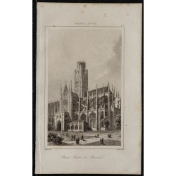 1844 - Vue de l'abbaye Saint-Ouen de Rouen 