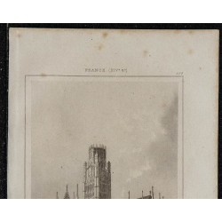 1844 - Vue de l'abbaye Saint-Ouen de Rouen 
