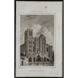 1844 - Vue de la cathédrale de Bourges 