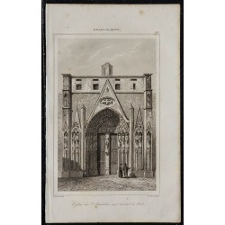 1844 - Vue de l'église du Saint-Sépulcre à Paris 