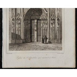 1844 - Vue de l'église du Saint-Sépulcre à Paris 