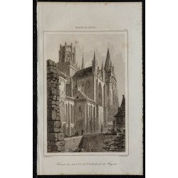 1844 - Vue de la cathédrale de Bayeux 