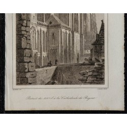 1844 - Vue de la cathédrale de Bayeux 