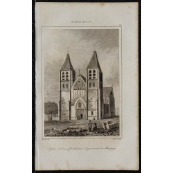 1844 - Vue de la Collégiale Notre-Dame d'Écouis 