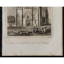 1844 - Vue de la Collégiale Notre-Dame d'Écouis 