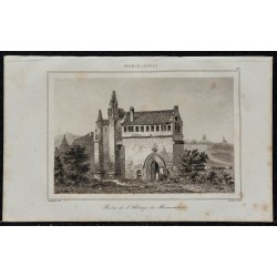 1844 - Vue de l'abbaye de Marmoutiers 