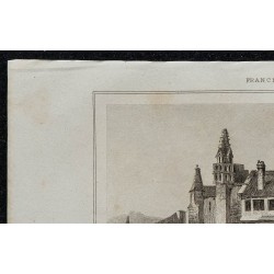 1844 - Vue de l'abbaye de Marmoutiers 