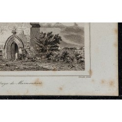 1844 - Vue de l'abbaye de Marmoutiers 