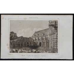 1844 - Vue du cloître St Jean des Vignes à Soissons 