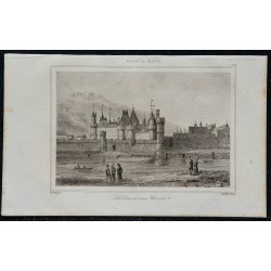 1844 - Vue du château du Louvre sous Charles V 