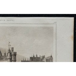 1844 - Vue du château du Louvre sous Charles V 