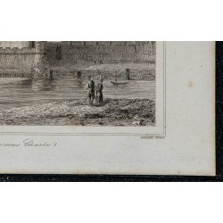 1844 - Vue du château du Louvre sous Charles V 
