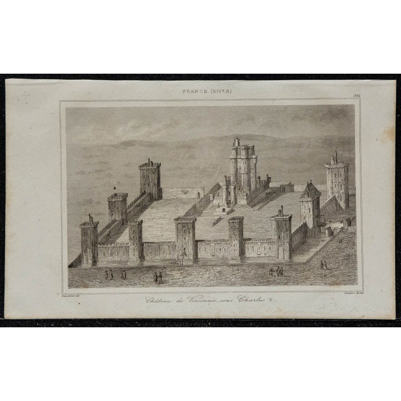 1844 - Vue du château de Vincennes 