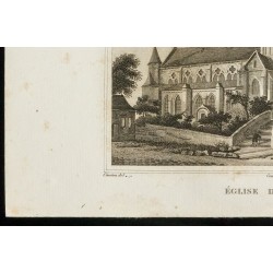 Gravure de 1829 - Eglise de Gonesse - 4