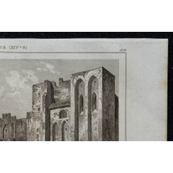 1844 - Vue du Palais des Papes à Avignon 