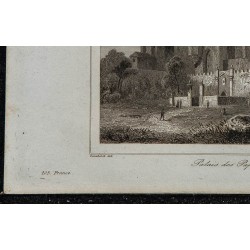 1844 - Vue du Palais des Papes à Avignon 