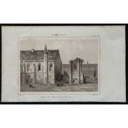 1844 - Vue des restes du Palais Ducal à Caen 
