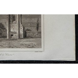 1844 - Vue des restes du Palais Ducal à Caen 