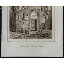 1844 - Vue de l'Hôtel de Sens à Paris 