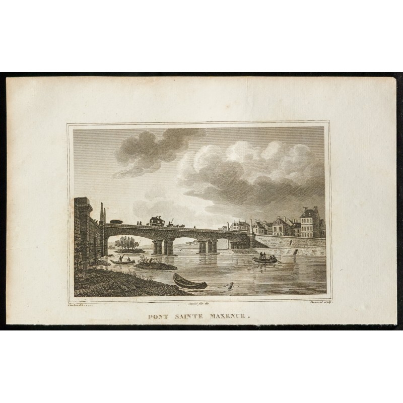 Gravure de 1829 - Pont Sainte Maxence - 1