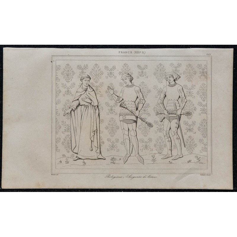 1844 - Religieux et sergents d'armes du 13ème siècle 