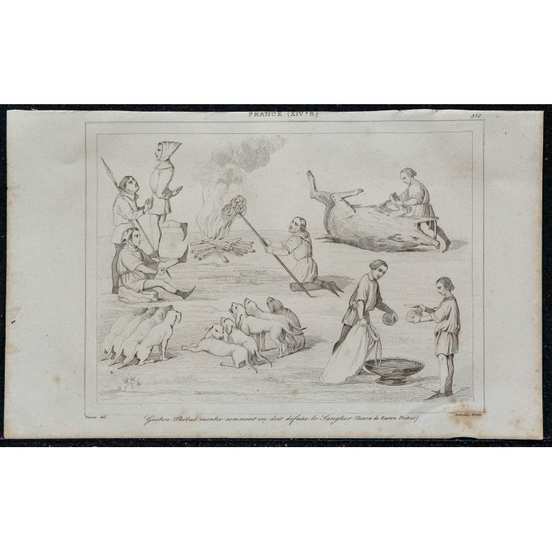 1844 - Scène de chasse avec Gaston Phébus 