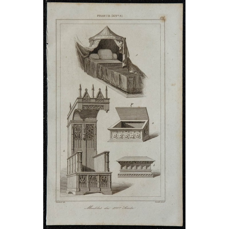 1844 - Mobilier du 14ème siècle 