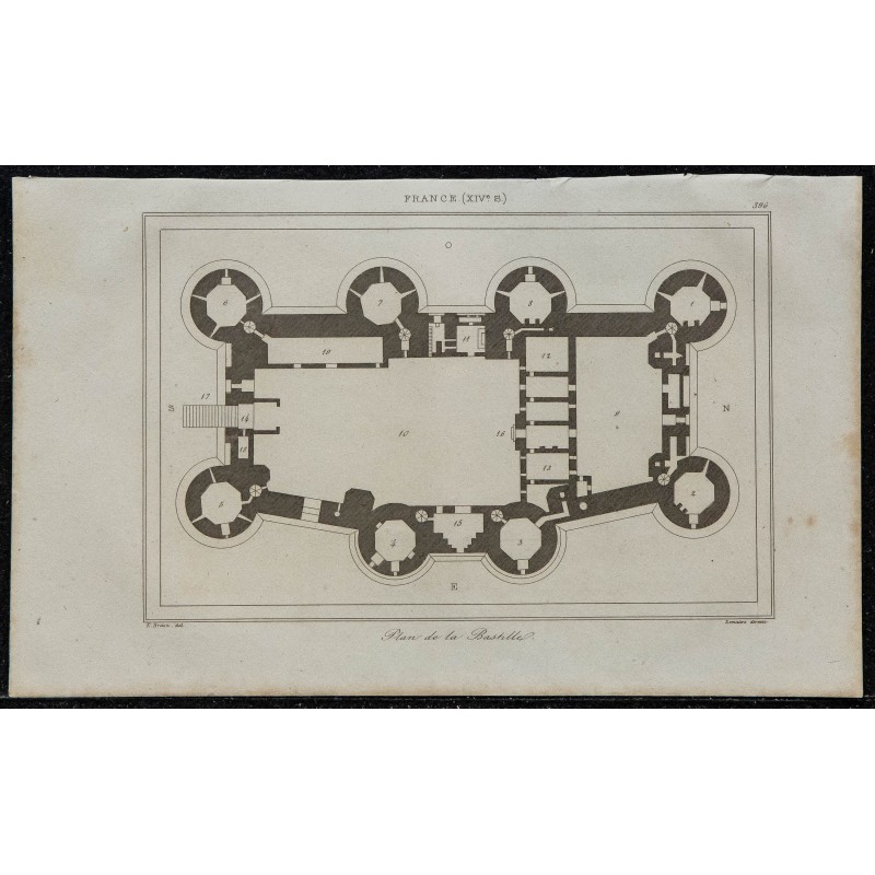 1844 - Plan de la Bastille 