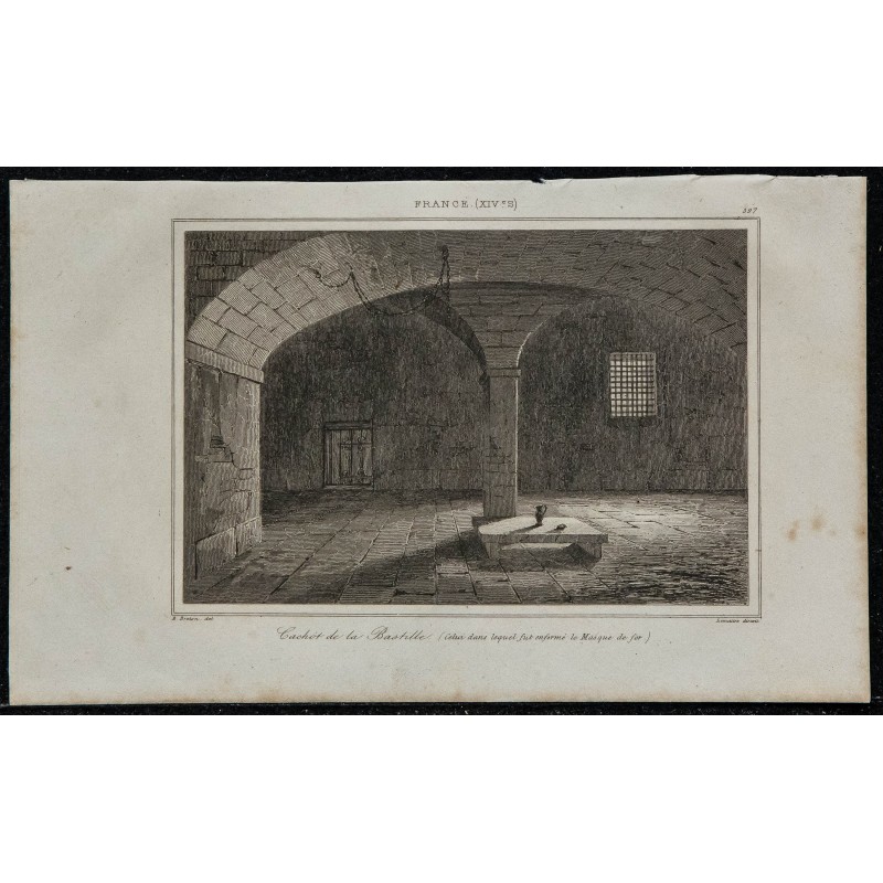 1844 - Intérieur du cachot de la Bastille 