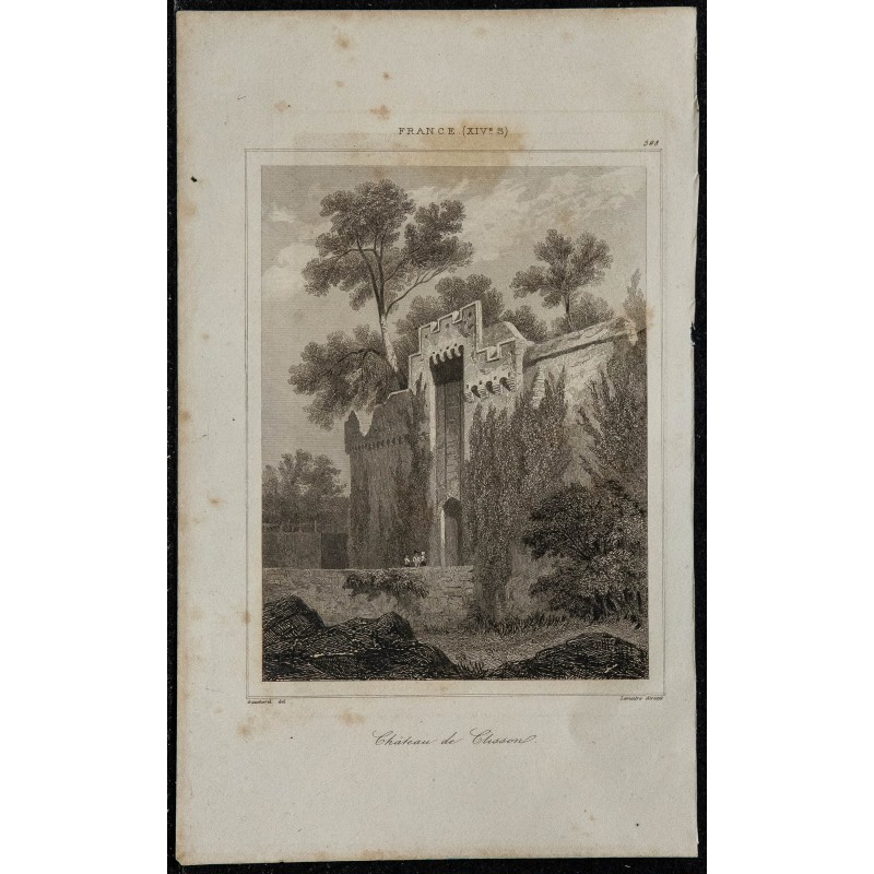 1844 - Vue du château de Clisson 