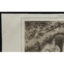1844 - Vue des remparts du château de Clisson 