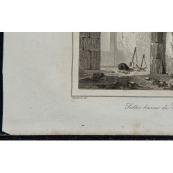 1844 - Vue des salles basses du Château de Clisson 