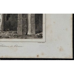 1844 - Vue des salles basses du Château de Clisson 