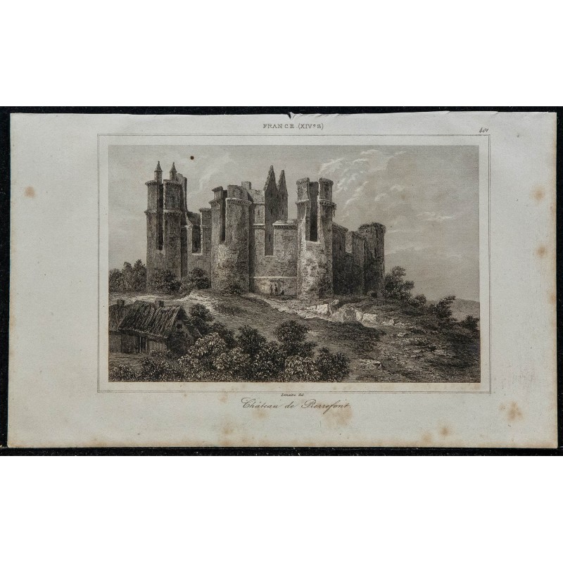 1844 - Vue du château de Pierrefonds 