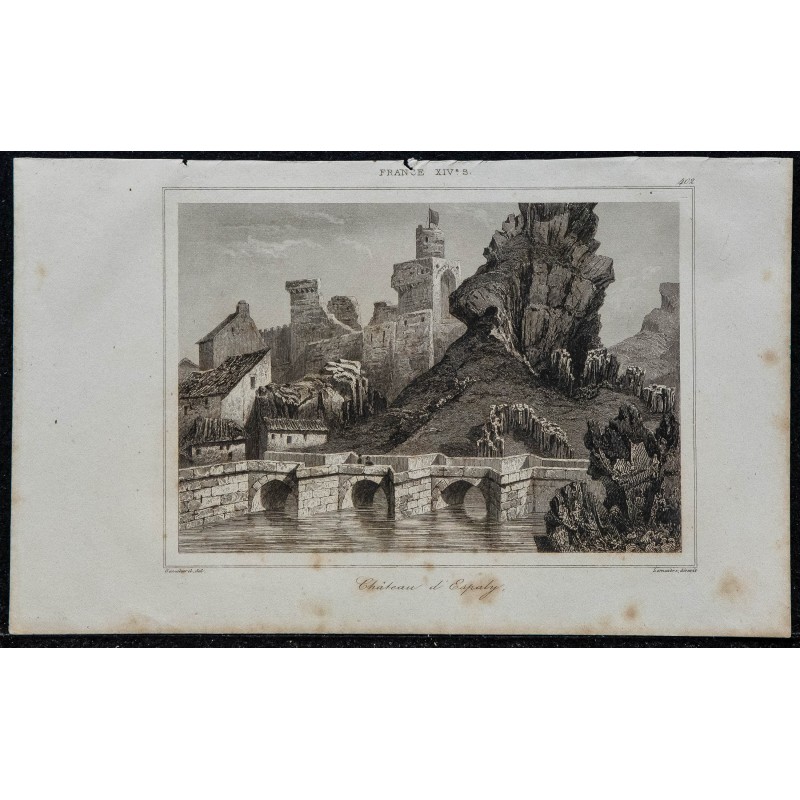 1844 - Vue du Château d'Espaly 