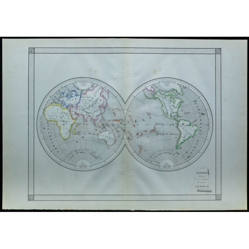 1850 - Mappemonde 