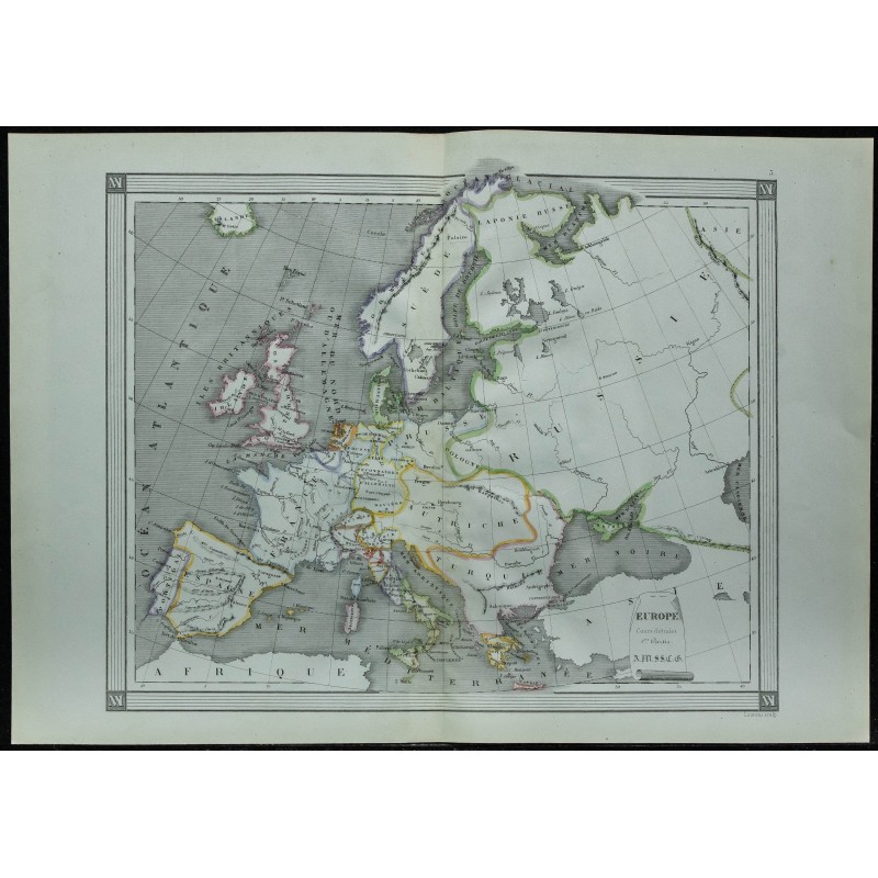 1850 - Carte de l'Europe 