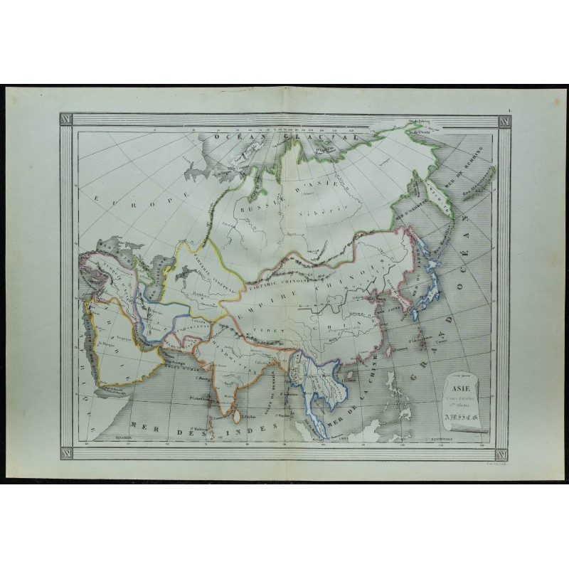 1850 - Carte de l'Asie 