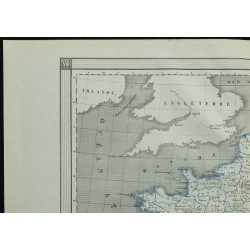 1850 - Carte de France et pays limitrophes 