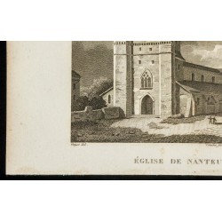 Gravure de 1829 - Eglise de Nantueil le Haudoin - 4