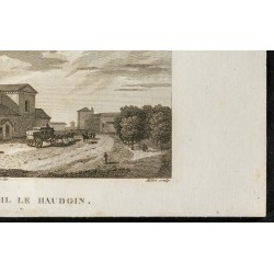 Gravure de 1829 - Eglise de Nantueil le Haudoin - 5