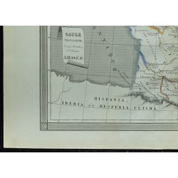 1850 - Carte de la Gaule Transalpine 