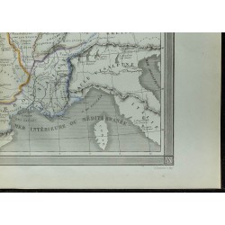 1850 - Carte de la Gaule Transalpine 