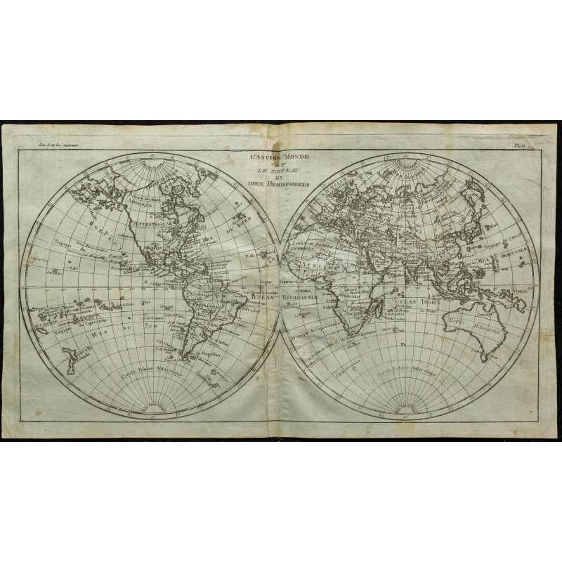 1784 - Carte de L’ancien monde et le nouveau 