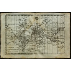 1784 - Planisphère suivant la projection de Mercator 