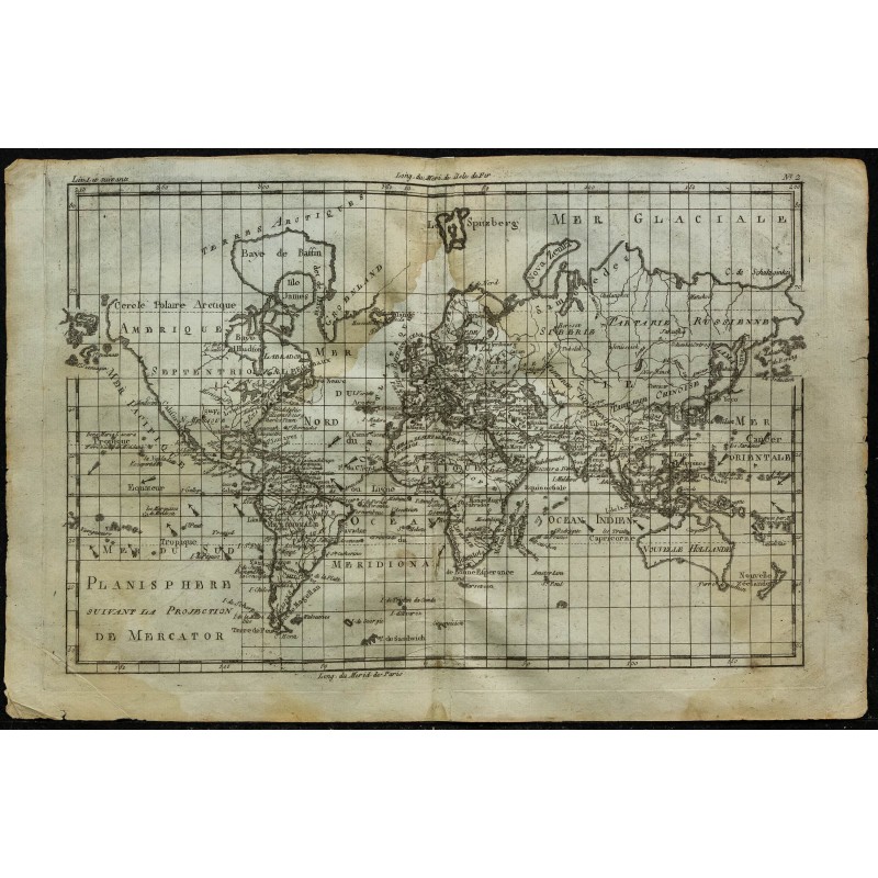 1784 - Planisphère suivant la projection de Mercator 1784 - Planisphère suivant la projection de Mercator