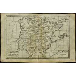 1784 - Carte des Royaumes d'Espagne et de Portugal 