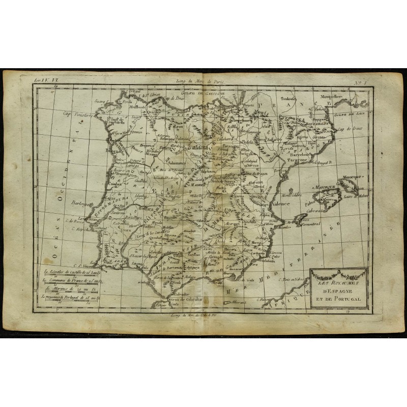 1784 - Carte des Royaumes d'Espagne et de Portugal 1784 - Carte des Royaumes d'Espagne et de Portugal